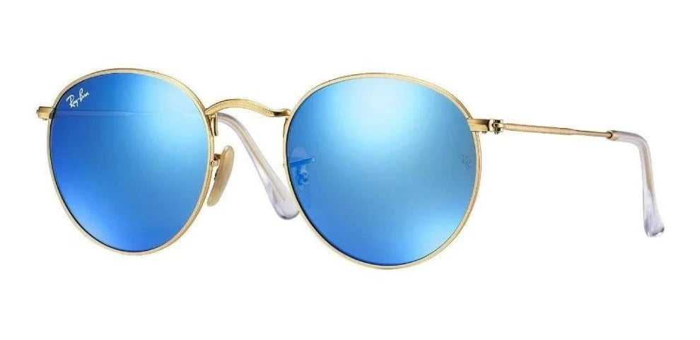Lente De Sol RB Round Classic Rb3447n Dorado Azul Espejo