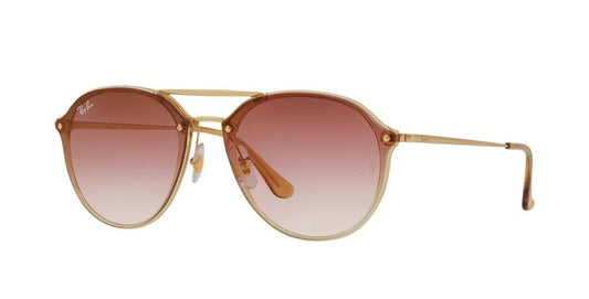 Lente De Sol RB Blaze Double Bridge Rb4292n Dorado Rojo Degradado