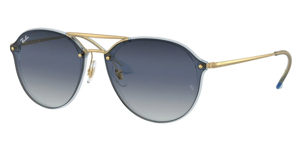 Lente De Sol RB Blaze Double Bridge Rb4292n Dorado Azul Degradado