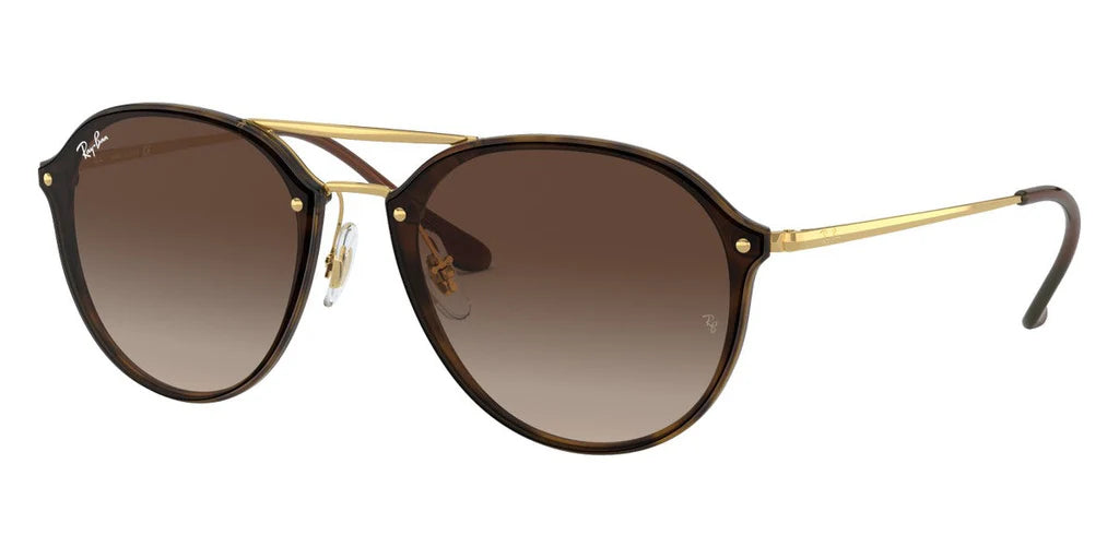 Lente De Sol RB Blaze Double Bridge Rb4292n Dorado Cafe Degradado