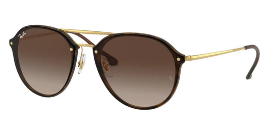 Lente De Sol RB Blaze Double Bridge Rb4292n Dorado Cafe Degradado