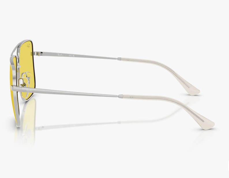 Lente De Sol RB Ari Bio-Based Rb3758 Plateado Amarillo