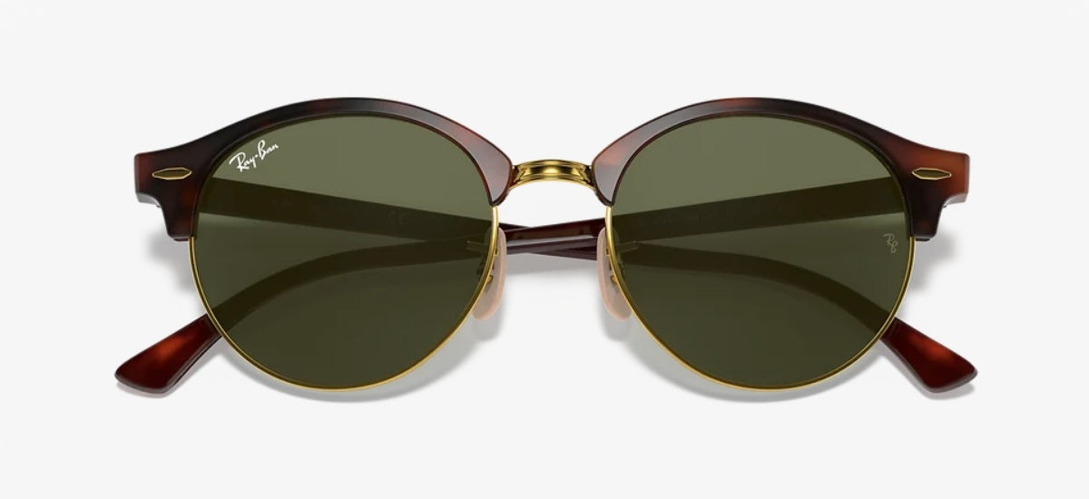 Lente De Sol RB Club Round Rb4246n Carey Dorado Verde G15