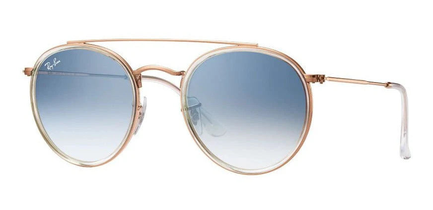 Lente De Sol RB Double Bridge Rb3647n Bronce Azul degradado