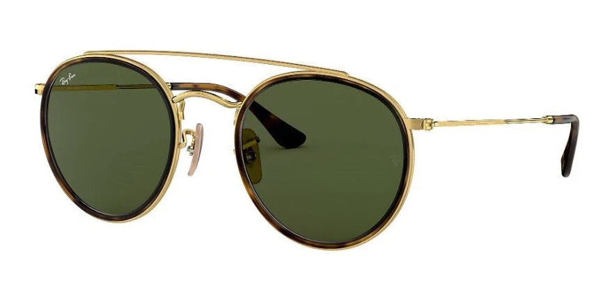 Lente De Sol RB Double Bridge Rb3647n Dorado Verde G15