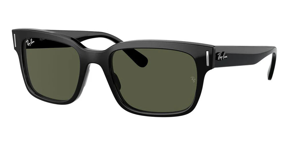 Lente De Sol RB Jeffrey Rb2190n  Negro Brilloso Verde G15