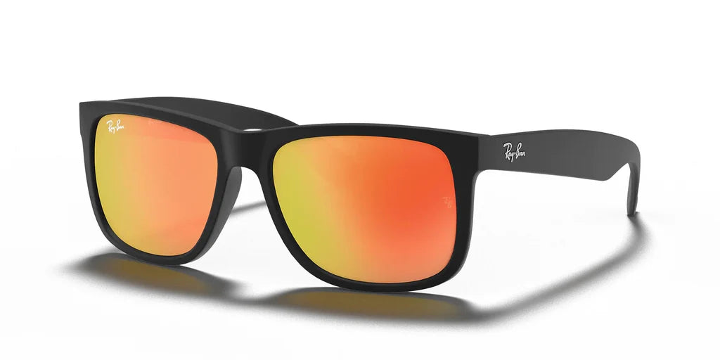 Lentes De Sol RB Justin Rb4165n Negro Mate Naranja Espejo