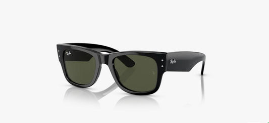 Lente De Sol RB Mega Wayfarer Rb0840s Negro Brilloso Verde G15