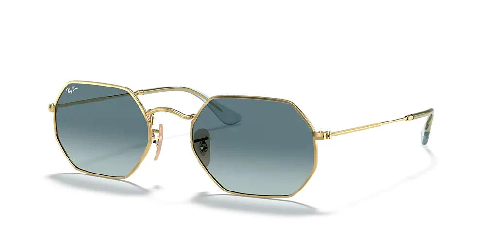Lente De Sol RB Octagonal Rb3556n Dorado Azul Degradado