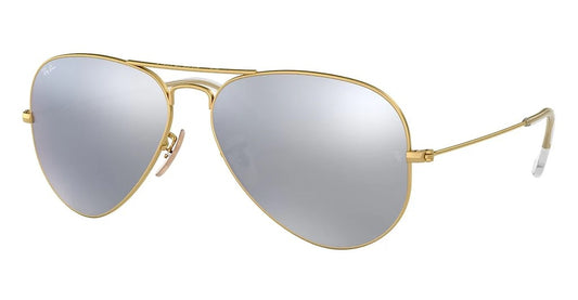 Lente De Sol RB Piloto Aviador Rb3025n Dorado Plateado Espejo
