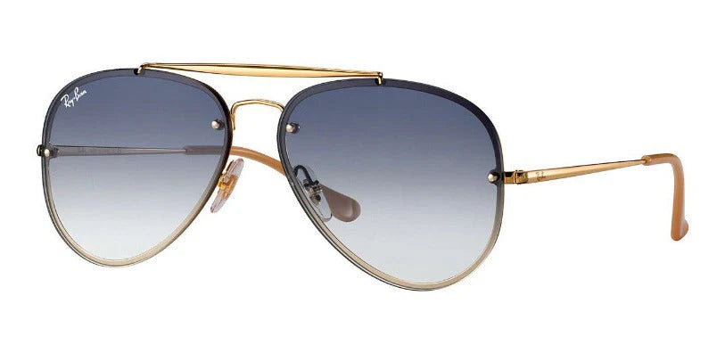 Lente De Sol RB Piloto Aviador Blaze Rb3584n Dorado Azul Degradado