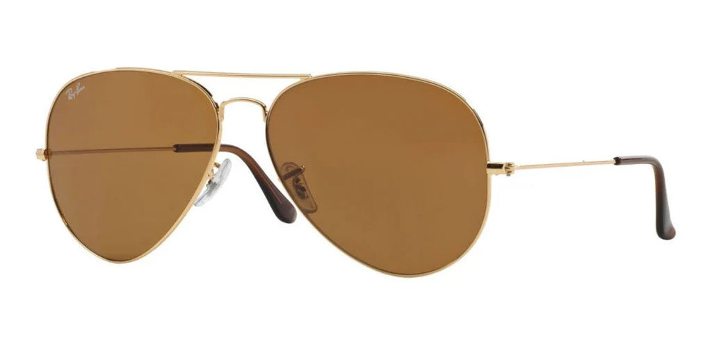 Lente De Sol RB Piloto Aviador Rb3025n Dorado cafe Degradado