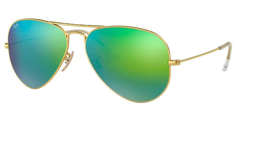 Lente De Sol RB Piloto Aviador Rb3025n Dorado Verde Espejo