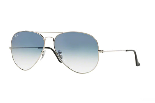 Lente De Sol RB Piloto Aviador Rb3025n Plateado Azul Degradado