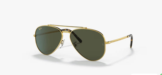 Lente De Sol RB Piloto New Aviador Rb3625n Dorado Verde G15