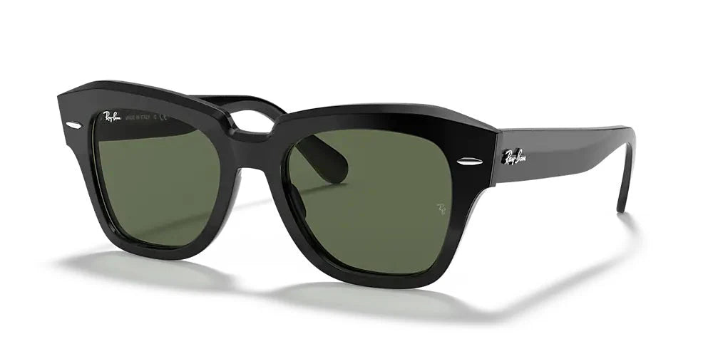 Lente De Sol RB State Street Rb2186n Negro Brilloso Verde G15