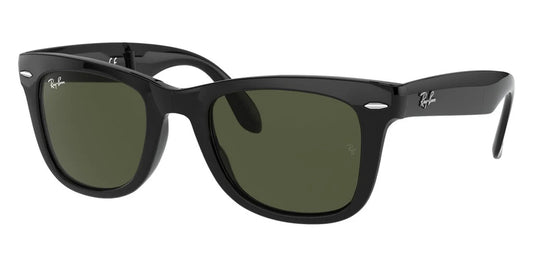 Lente De Sol RB Wayfarer Folding Rb4105n Negro Brilloso Verde G15
