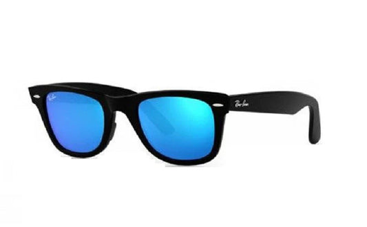 Lente De Sol RB Wayfarer Rb2140n Negro Brilloso Azul Espejo