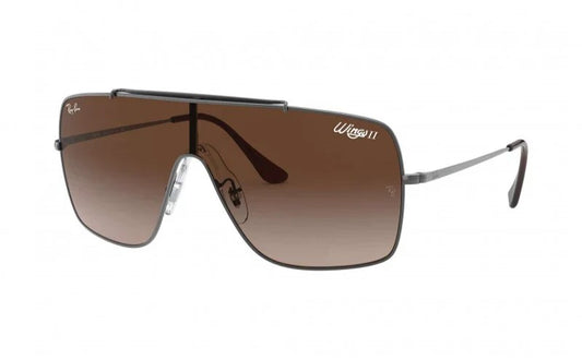 Lente De Sol RB Wings 2 Flat Rb3697n Gunmetal - Cafe Degradado